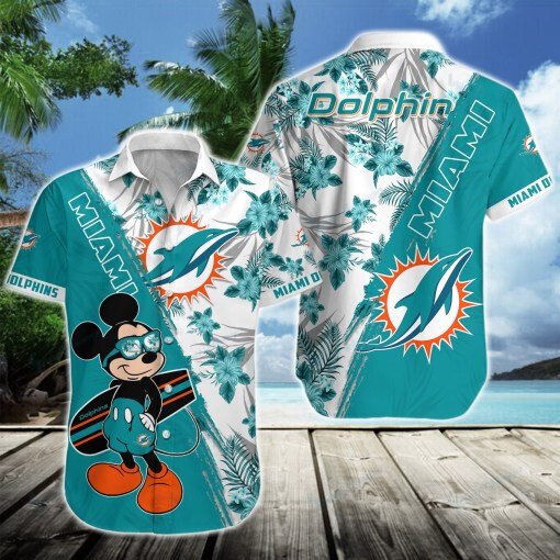 Miami Dolphins Shop - Miami Dolphins Button Shirt V5