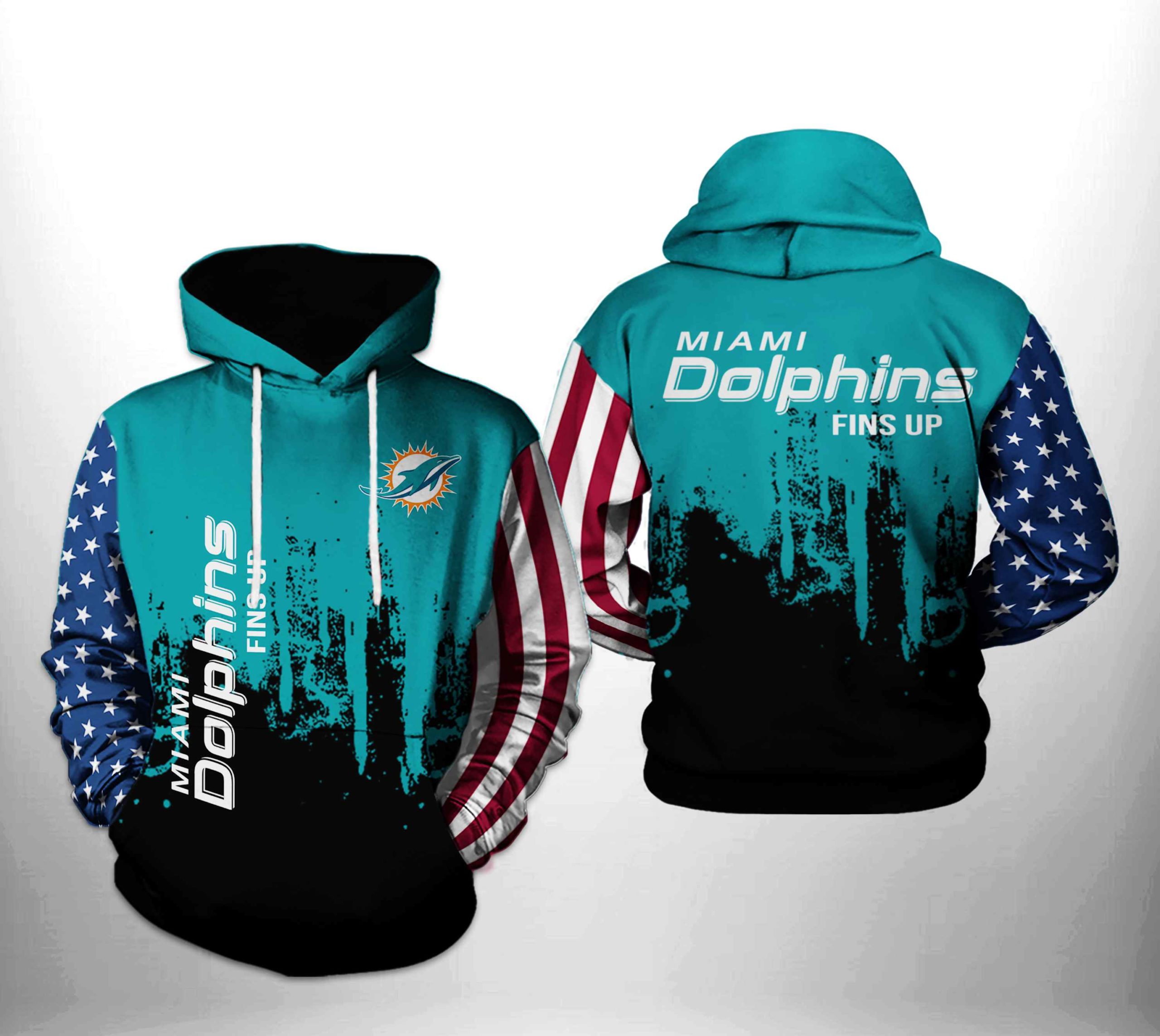 Miami Dolphins Shop - Miami Dolphins NFL Team US 3D Printed HoodieZipper Hoodie