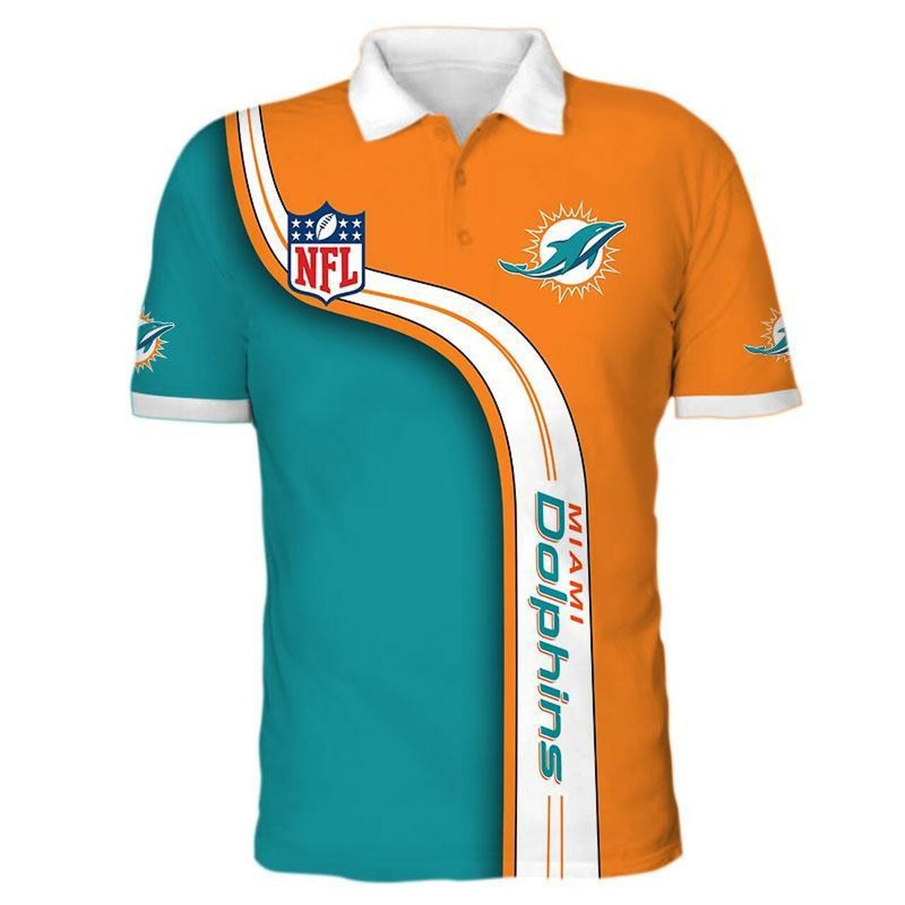 NFL Miami Dolphins Polo Shirt V9