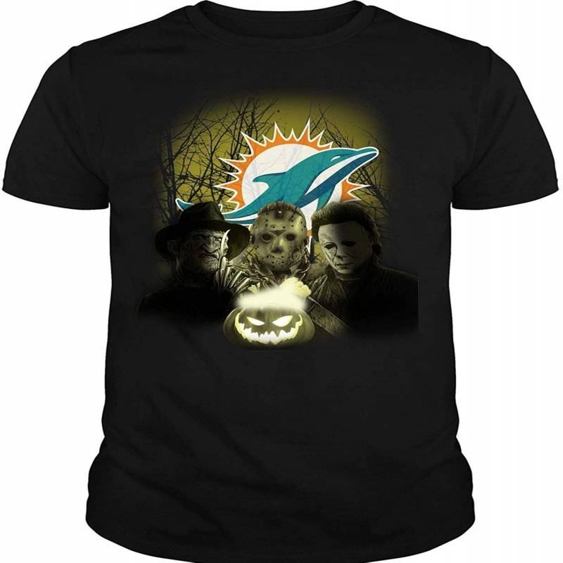 Miami Dolphins Shop - Horror Movies T Shirt Miami Dolphins T Shirt