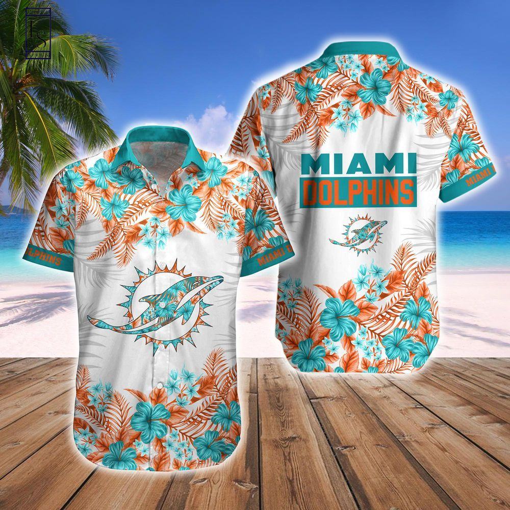 Miami Dolphins Shop - Miami Dolphins Combo Hawaiian Shirt And Shorts 1