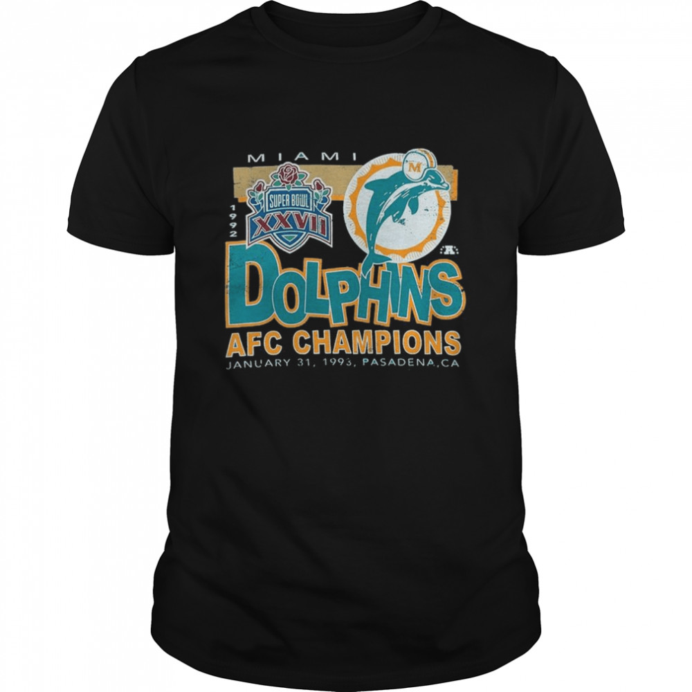 Miami Dolphins Shop - Miami Dolphins Mitchell Ness NFL Throwback Champs T Shirt