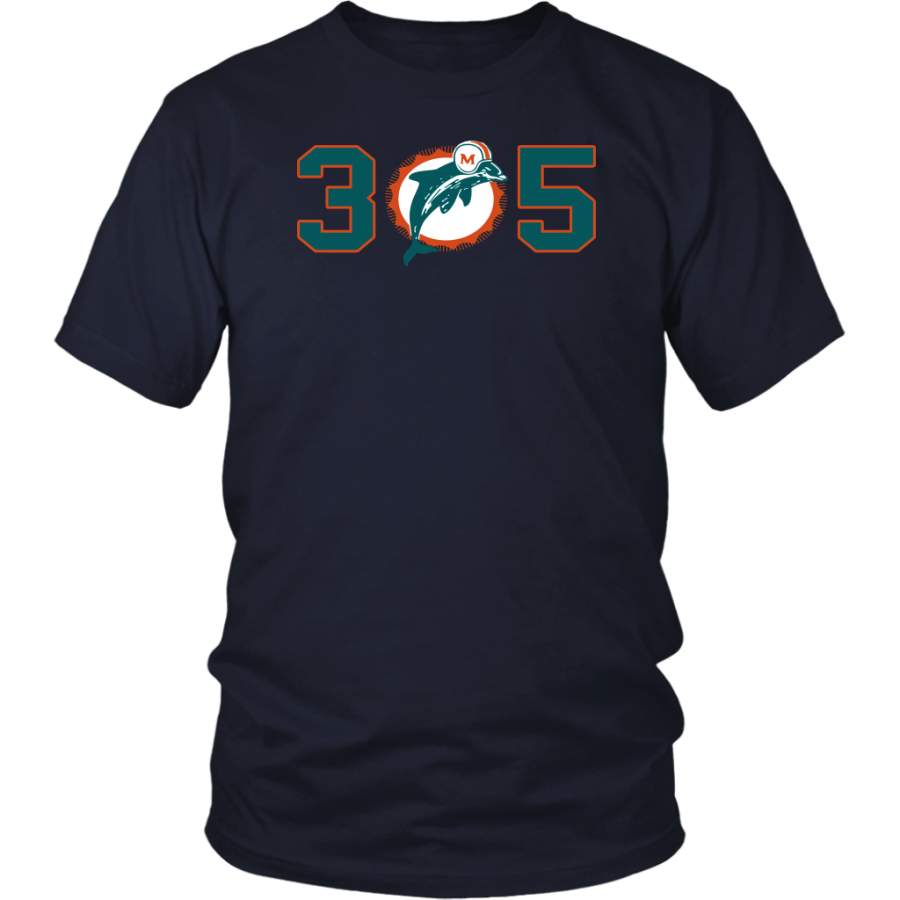 Miami Dolphins Shop - 305 T Shirt Miami Dolphins 1