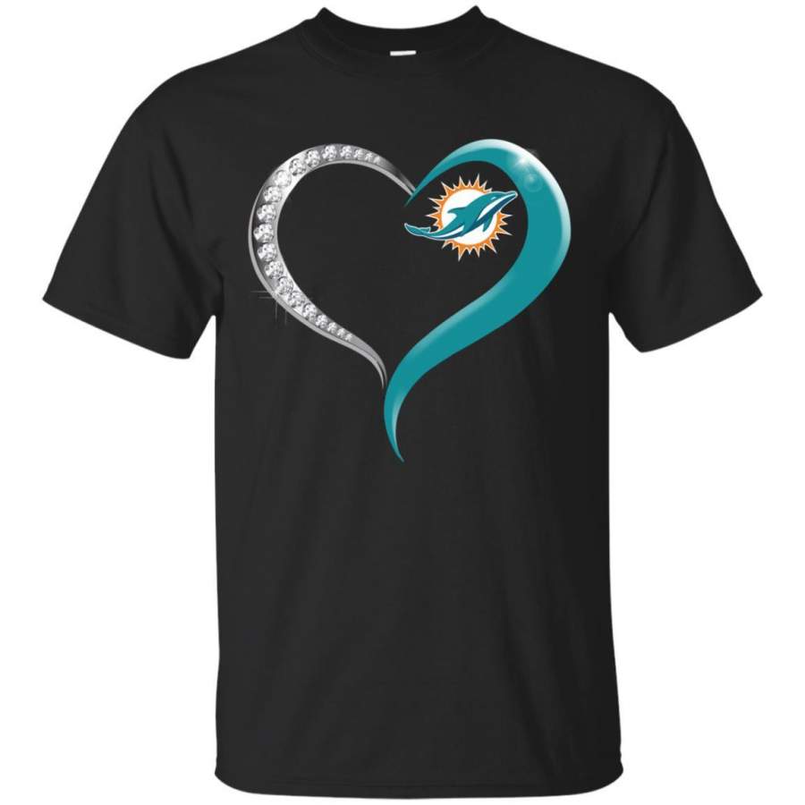Miami Dolphins Shop - AGR Miami Dolphins in Diamond Heart Shirt 1