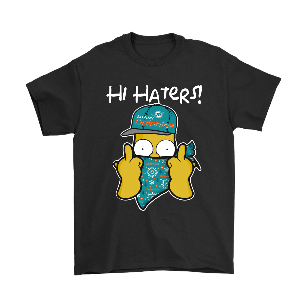 Miami Dolphins Shop - Check out this awesome The Simpsons Christmas Gangster Hi Hater Miami Dolphins Shirts 1