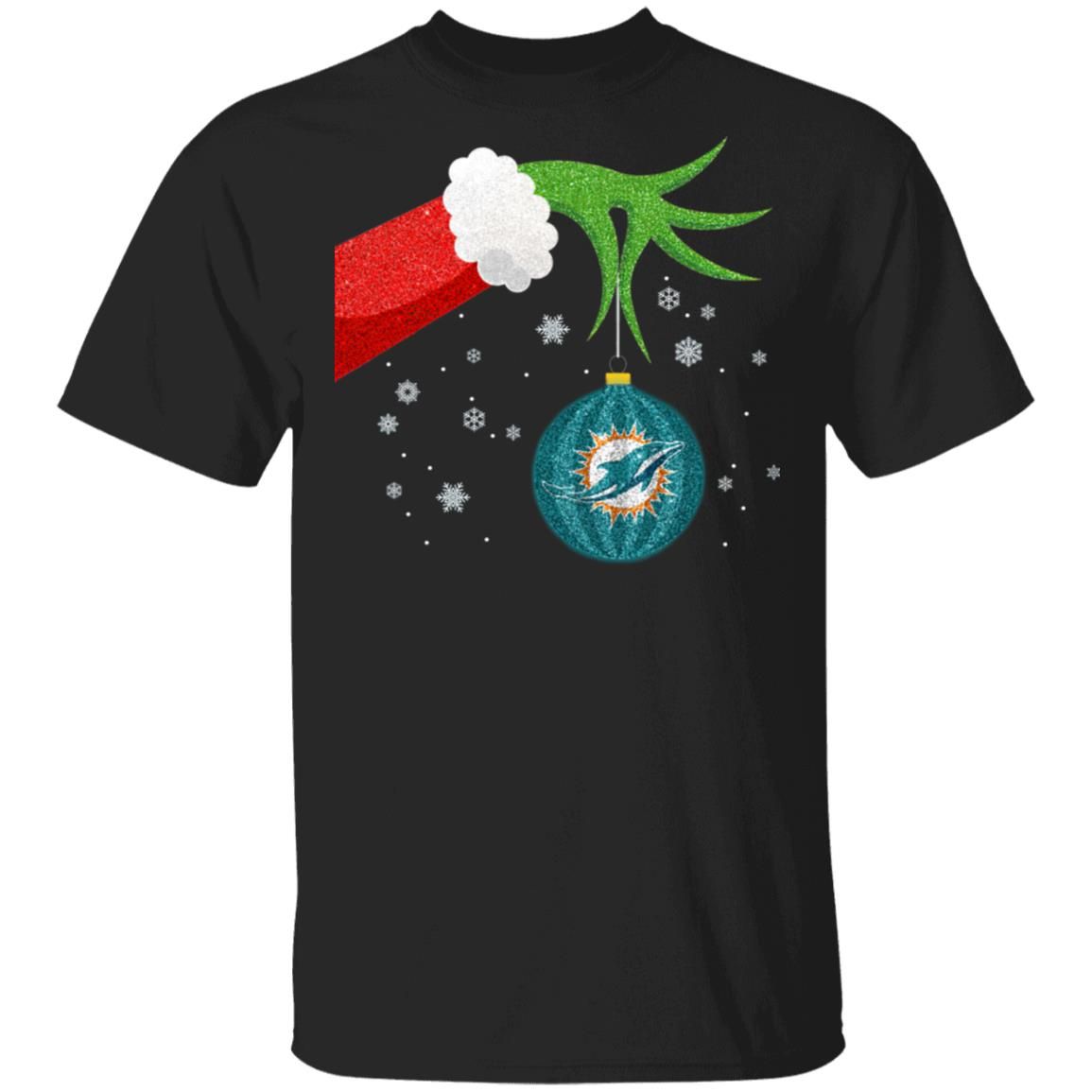Miami Dolphins Shop - Christmas Ornament Miami Dolphins The Grinch Shirt