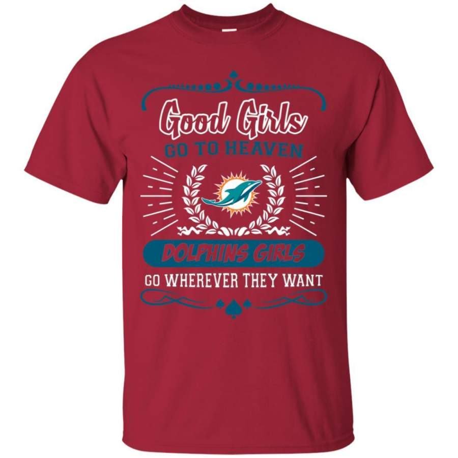 Miami Dolphins Shop - Good Girls Go To Heaven Miami Dolphins Girls T Shirts 2