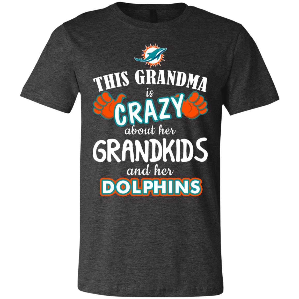 Miami Dolphins Shop - Grandma Is Crazy About Her Grandkids And Her Miami Dolphins Tshirt 2