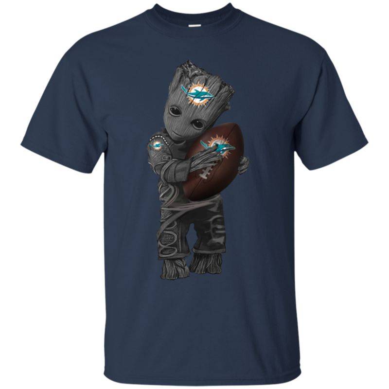 Limited Baby Groot Miami Dolphins football shirt Cotton t shirt