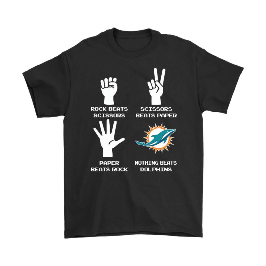 Miami Dolphins Shop - Rock Paper Scissors Nothing Beats The Miami Dolphins Shirts 1