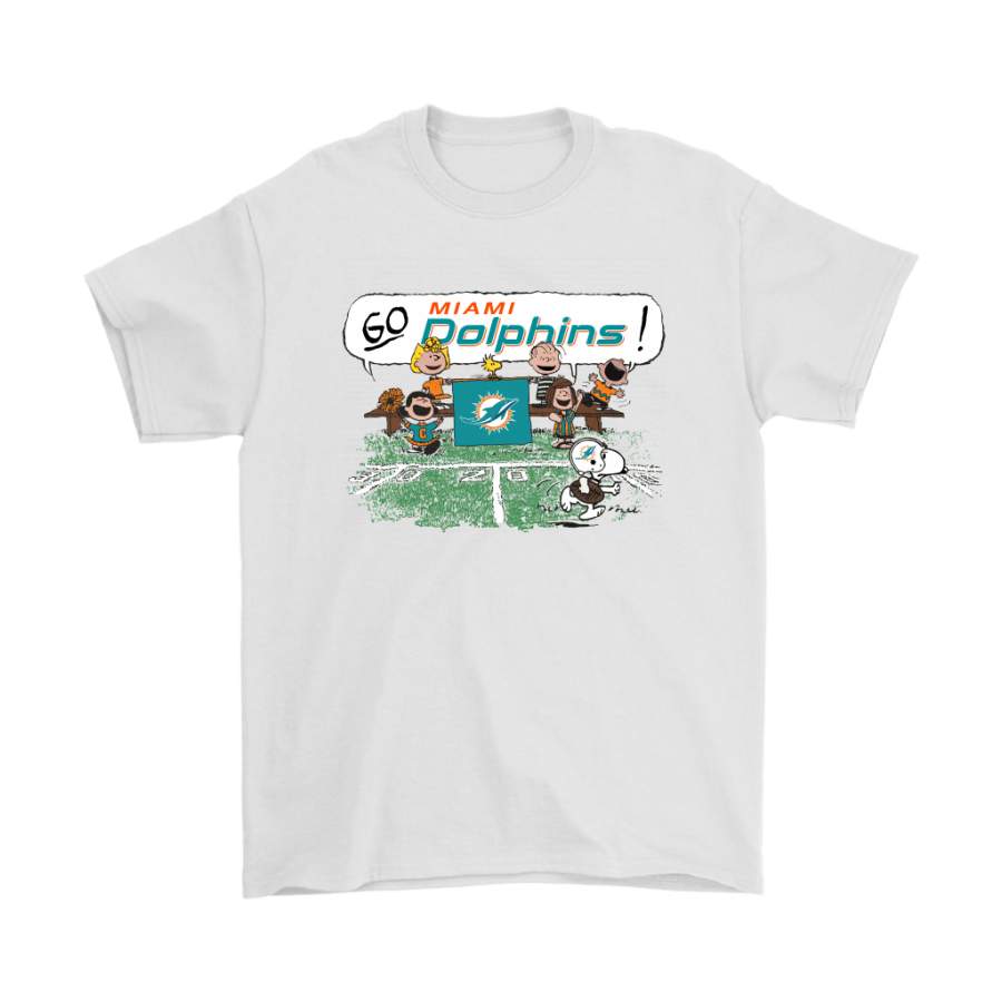 Miami Dolphins Shop - The Peanuts Cheering Go Snoopy Miami Dolphins Shirts 2