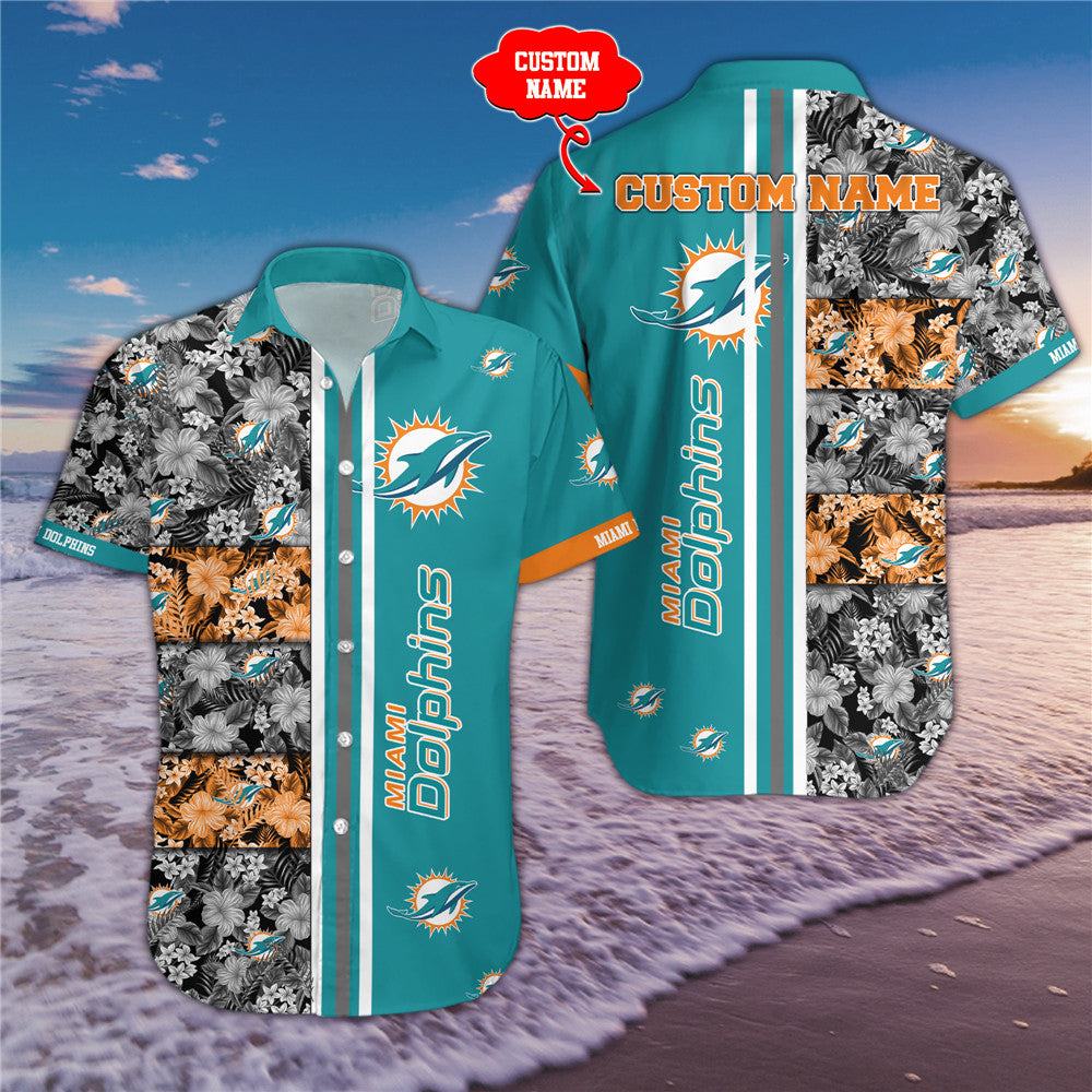 Miami Dolphins Shop - Miami Dolphins Floral Summer Shirt