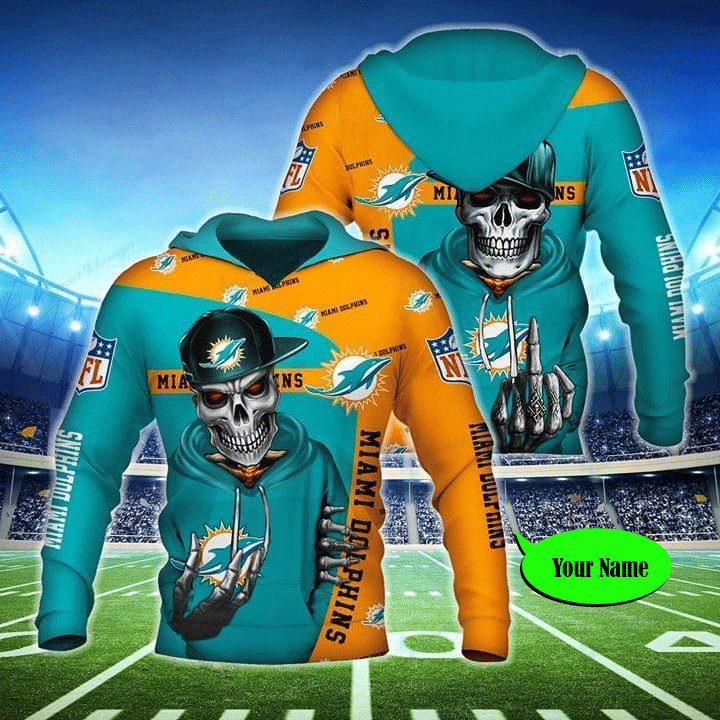 Miami Dolphins Personalized All Over Printed Hoodie 3D