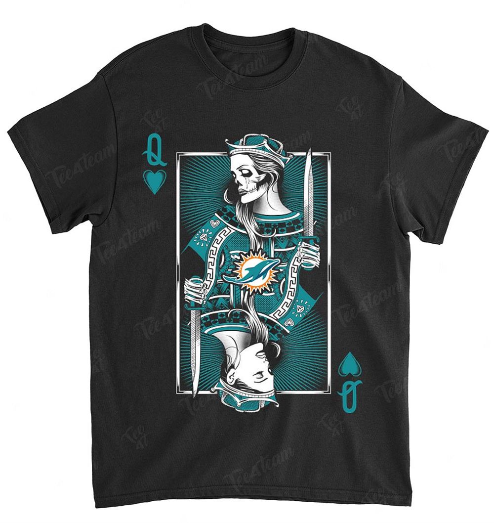 Miami Dolphins Shop - Miami Dolphins Queen Card Poker T shirt 2023