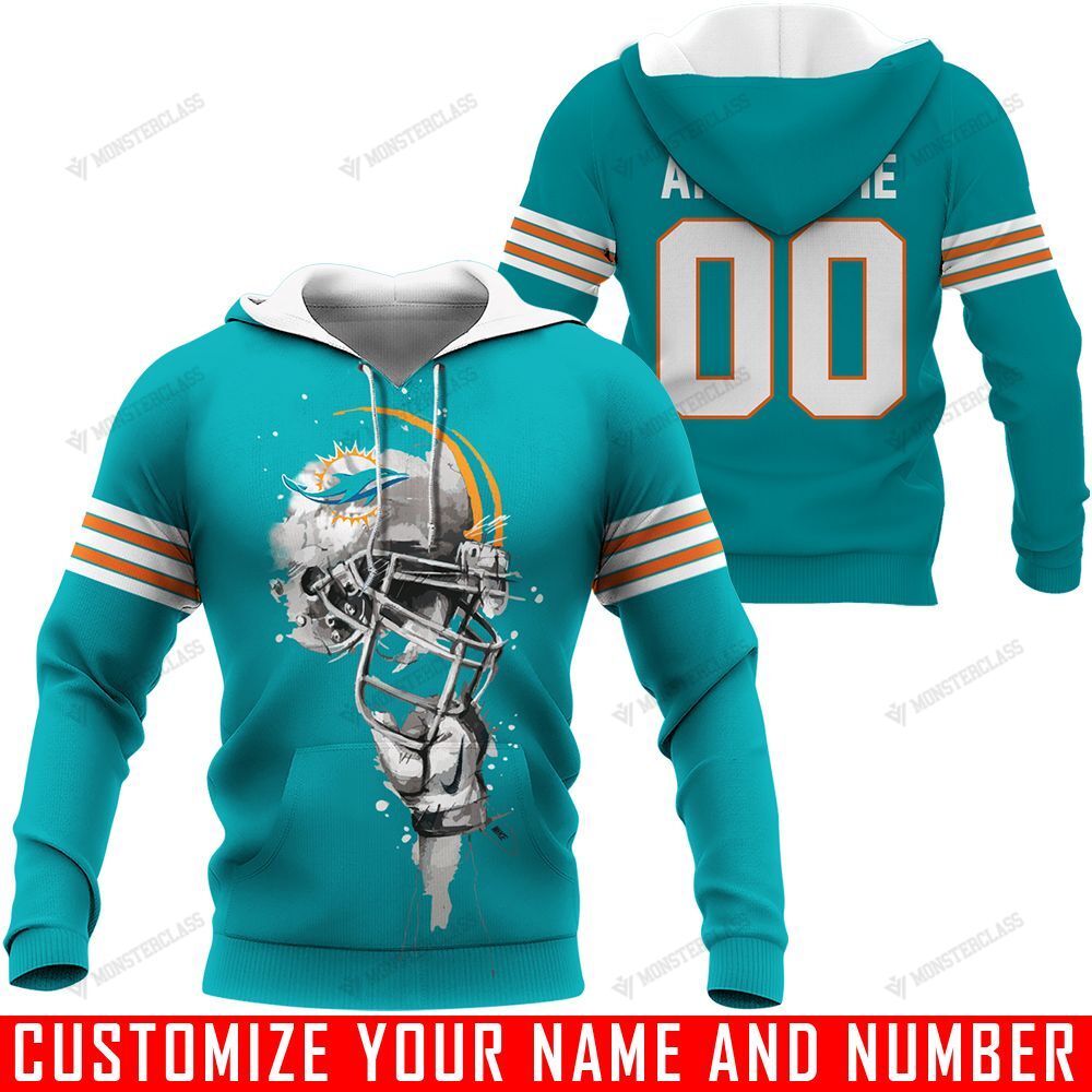 Miami Dolphins Shop - Miami Dolphins v1 Helmets CUSTOMIZE NAME AND NUMBER HOT SALE 3D PRINTED NOT IN STORE