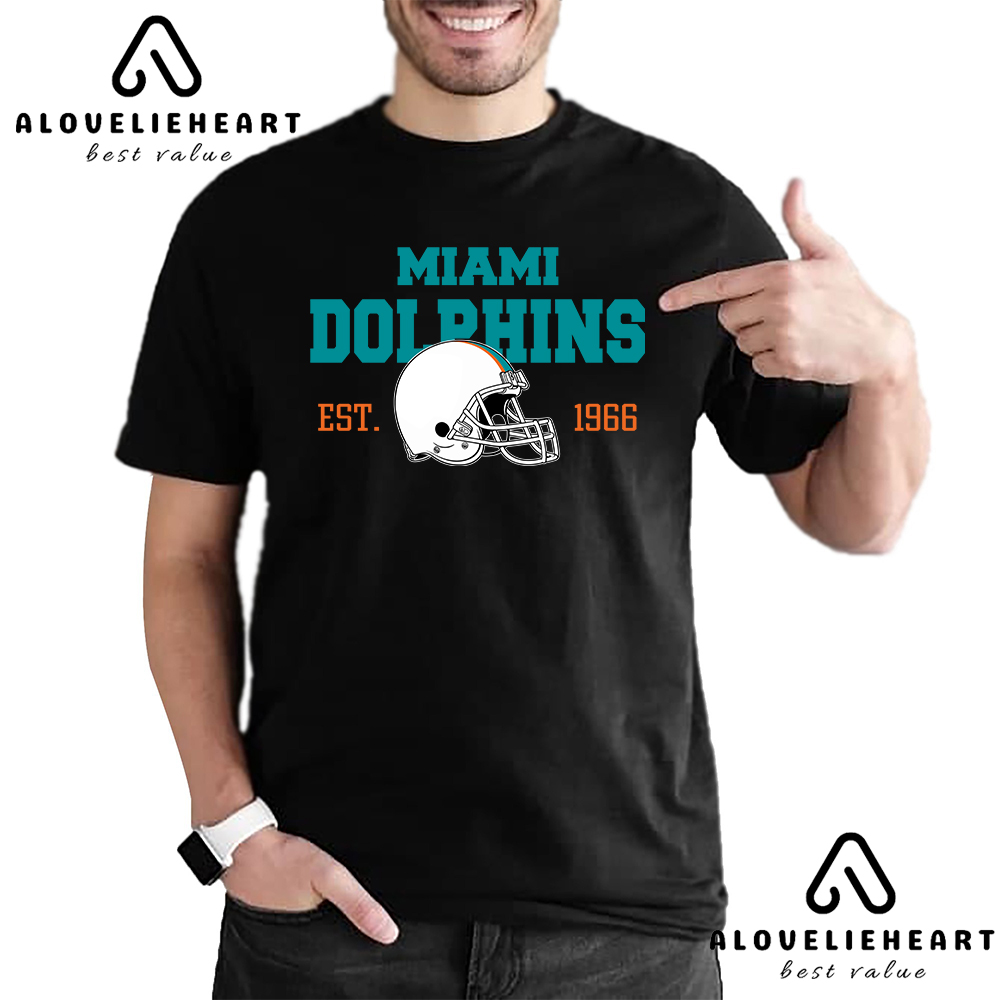 Miami Dolphins Shop - Cheap Football Team Miami Dolphins Est 1966 T shirt Gift For NFL Lovers 1
