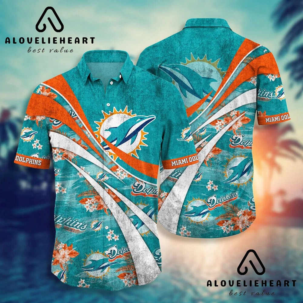 Miami Dolphins Shop - Cheap Hibiscus Miami Dolphins Hawaiian Shirt Vintage Aloha Shirts 1