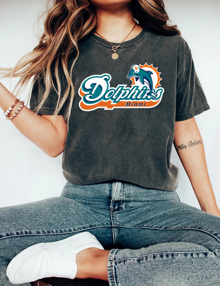 Miami Dolphins Shop - Cheap Logo NFL Football Team Miami Dolphins Tee Shirt 2