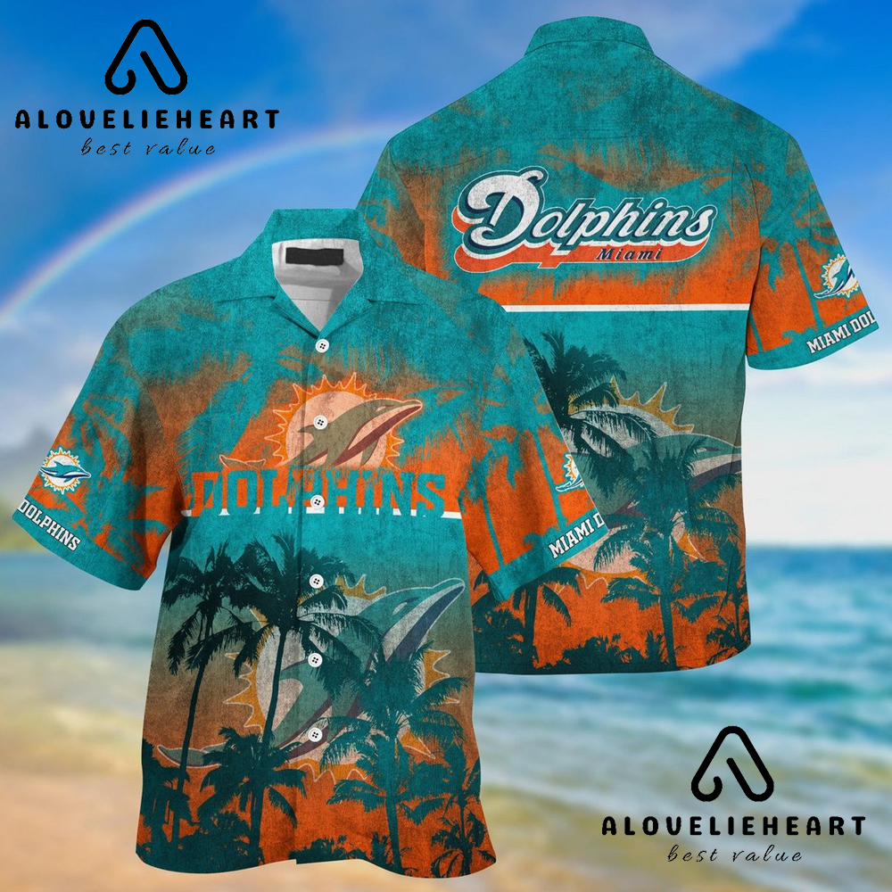 Miami Dolphins Shop - Cheap Palm Tree Football Miami Dolphins Hawaiian Shirt Vintage Aloha Shirts 1