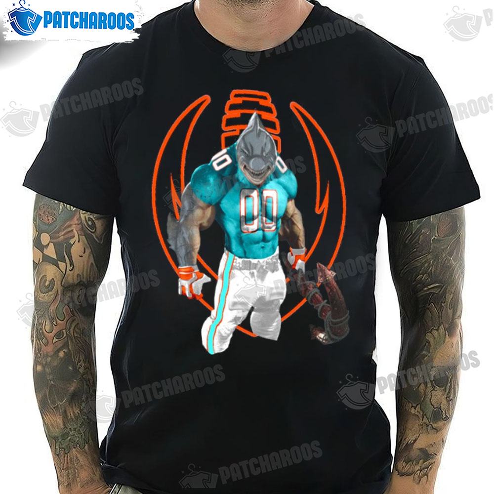 Miami Dolphins Shop - Dolphin Graphic Mascot Miami NFL T shirt Miami Dolphins Gift 1