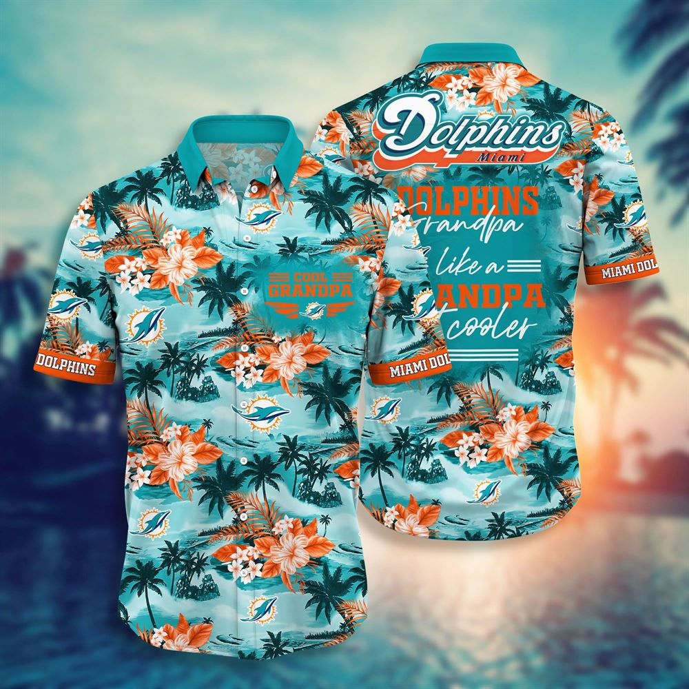 Miami Dolphins Shop - Miami Dolphins Hawaiian Shirt Nfl