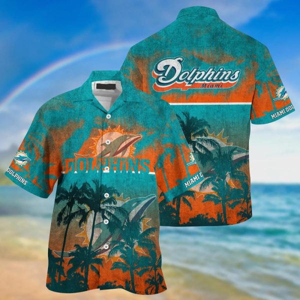 Miami Dolphins Shop - Miami Dolphins NFL Hawaiian Shirt V1 1
