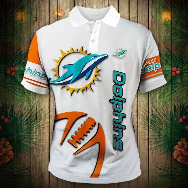 Miami Dolphins Shop - Miami Dolphins Zigzag Casual Polo Shirt