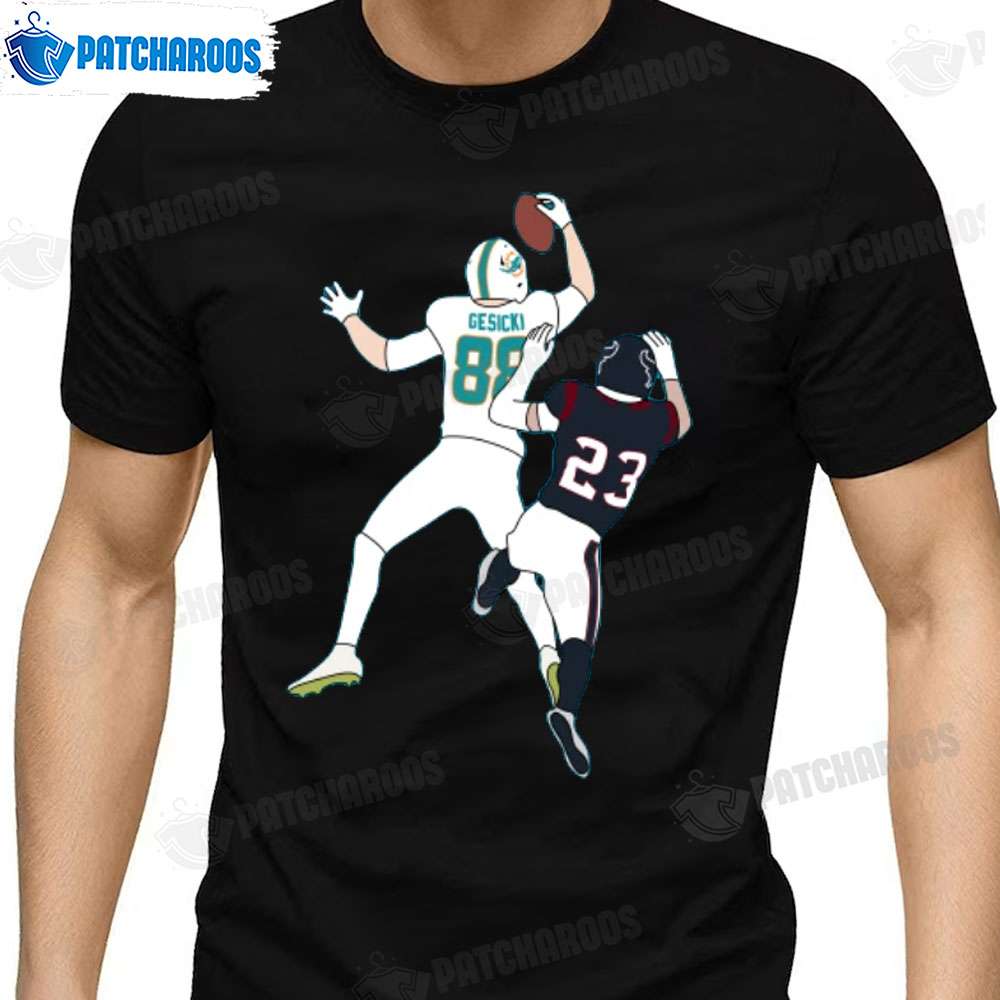 Miami Dolphins Shop - Mike Gesicki One Hand Catch T Shirt Miami Dolphins Gift 1