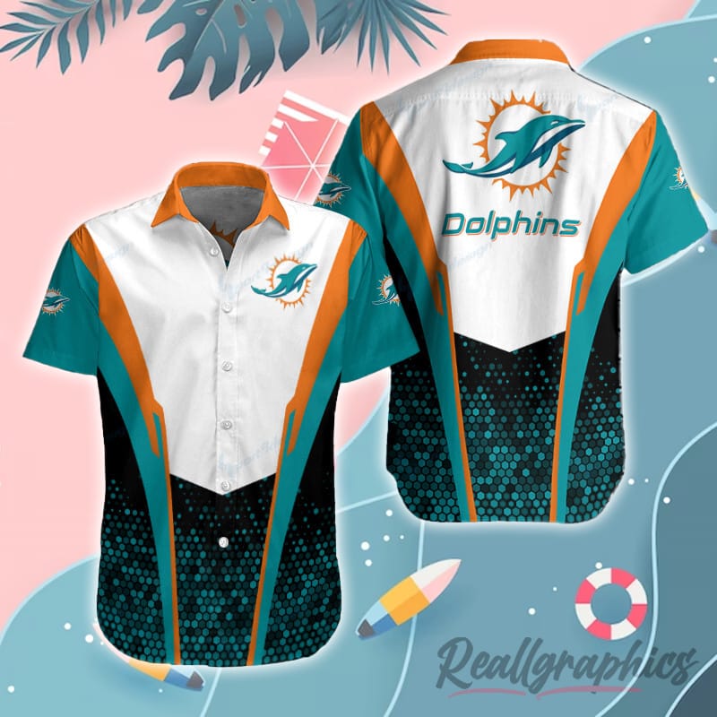 Miami Dolphins Shop - NFL Miami Dolphins Football Summer Button Shirt