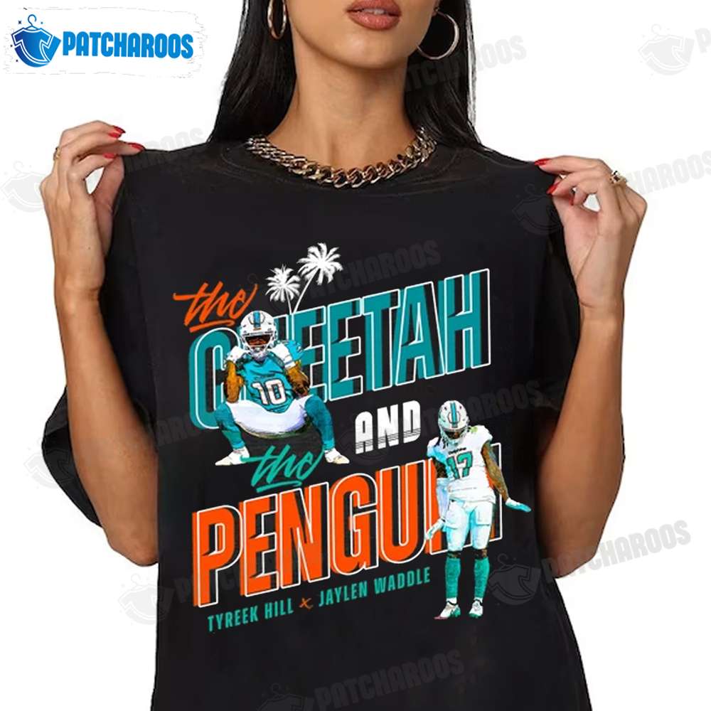 Miami Dolphins Shop - The Cheetah and The Penguin Tyreek Hill x Jaylen Waddle T Shirt Miami Dolphins Gift