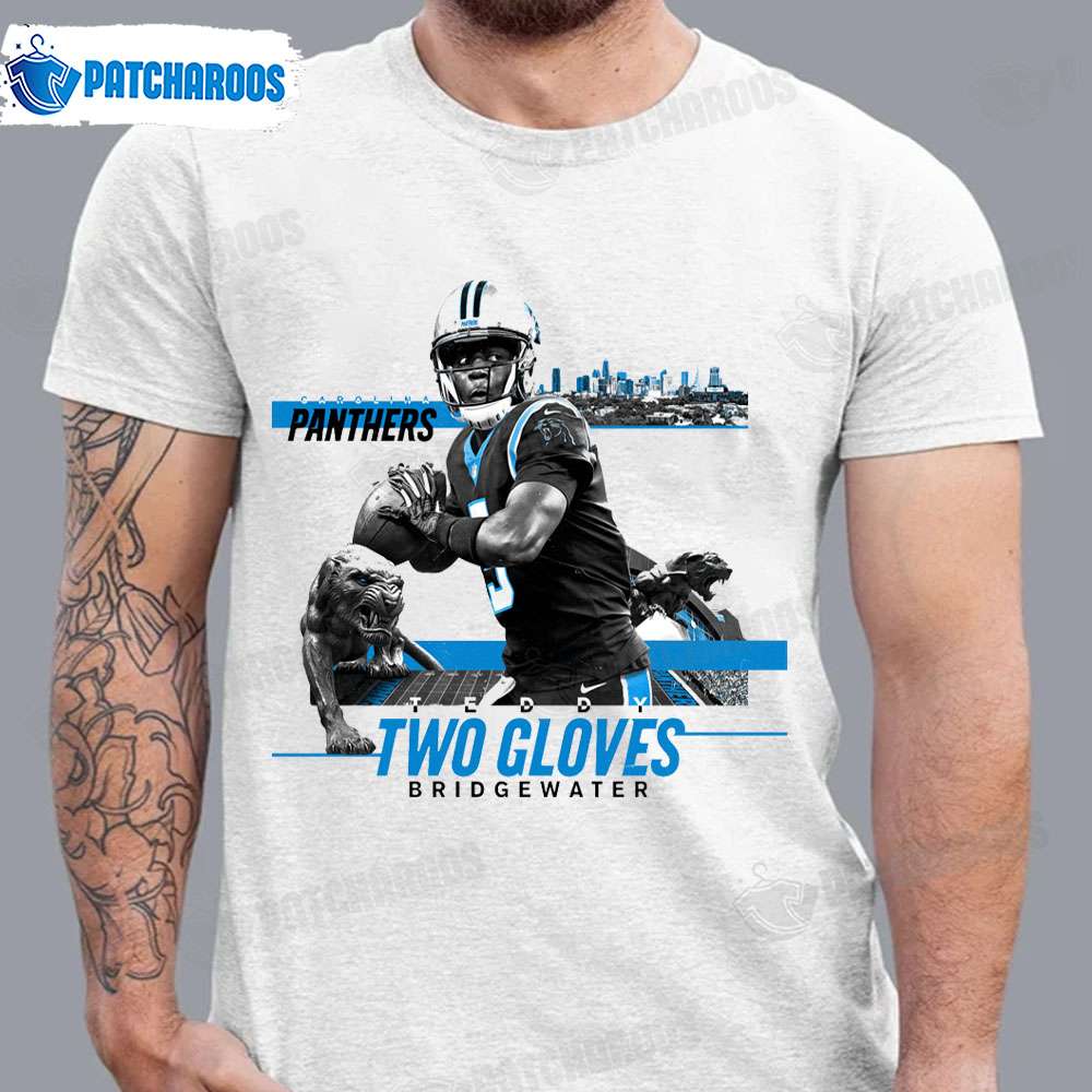 Miami Dolphins Shop - Two Gloves Teddy Bridgewater T Shirt Unique Miami Dolphins Gifts 1