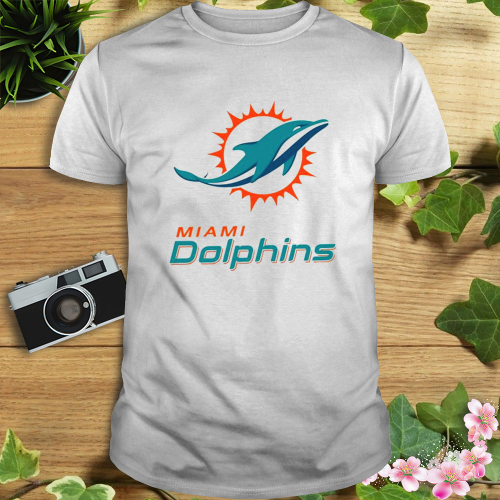 Miami Dolphins Shop - DOLPHINS CITY GREEN FOOTBALL LOGO MIAMI SPORTS FOOTBALL SHIRT