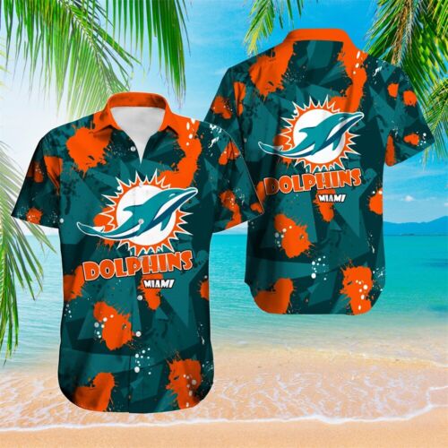 Miami Dolphins Mens Hawaiian Shirt Summer V2