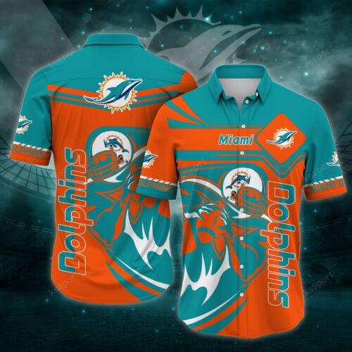 Miami Dolphins Shop - Miami Dolphins Mens Hawaiian Shirt V12