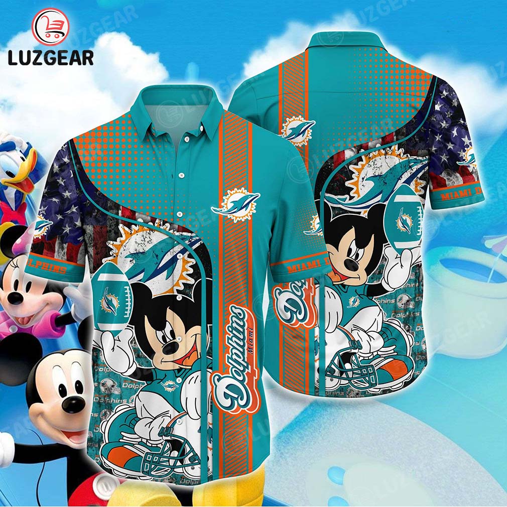 Miami Dolphins Shop - Miami Dolphins NFL Hawaiian Shirt Mickey Graphic 3D Printed Best Gift For Fans NFL