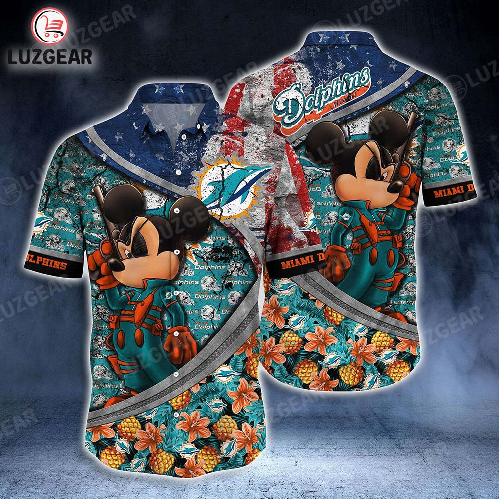 Miami Dolphins Shop - Miami Dolphins NFL Hawaiian Shirt Mickey Graphic New Collection Trending Best Gift For Fans