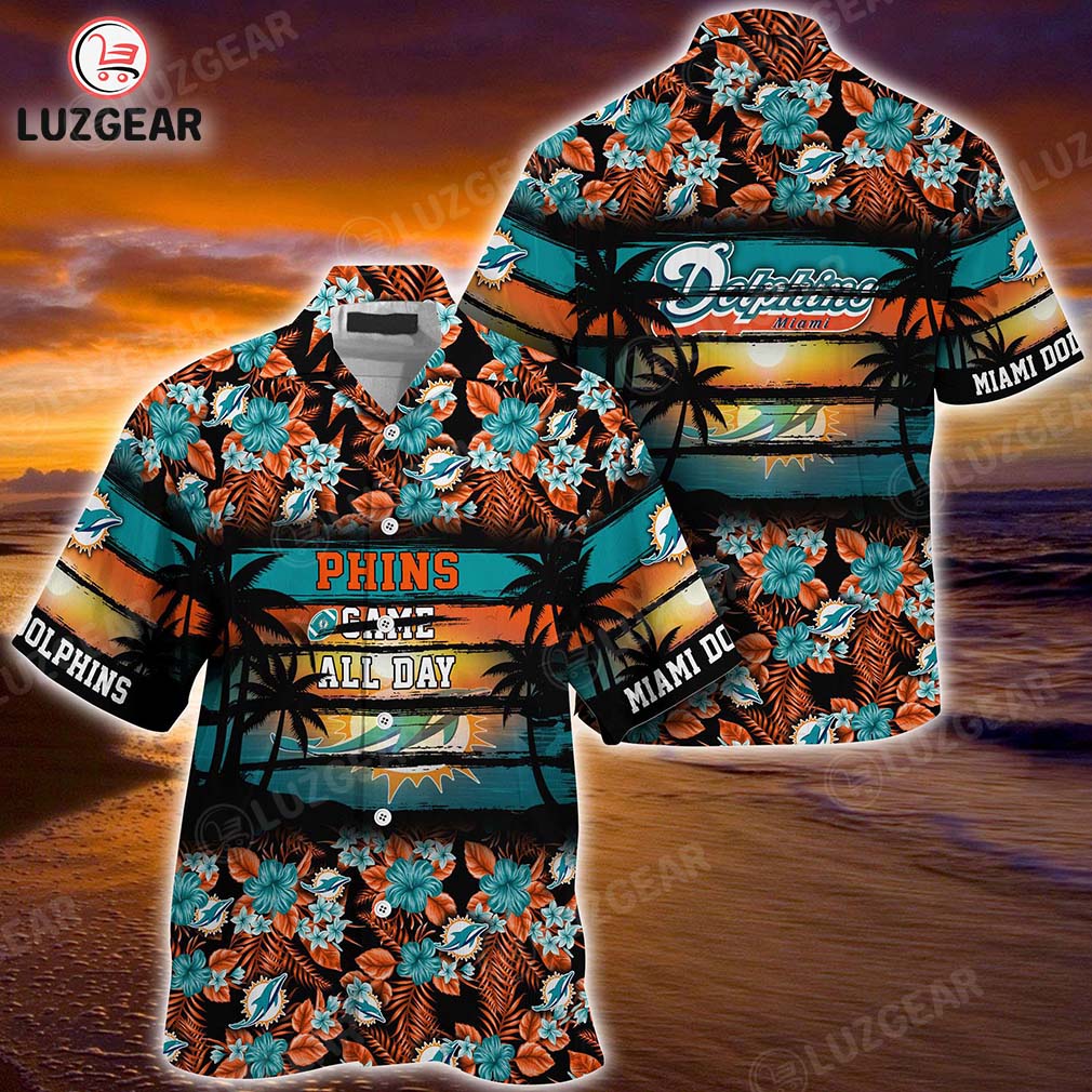 Miami Dolphins NFL Summer Hawaiian Shirt Floral Pattern Graphic For Sports Enthusiast