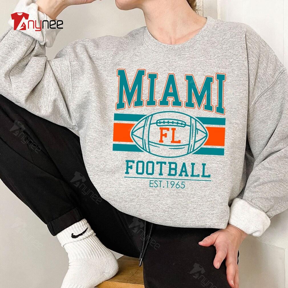 Miami Dolphins Shop - Miami Dolphins Sweatshirt Miami Retro Logo