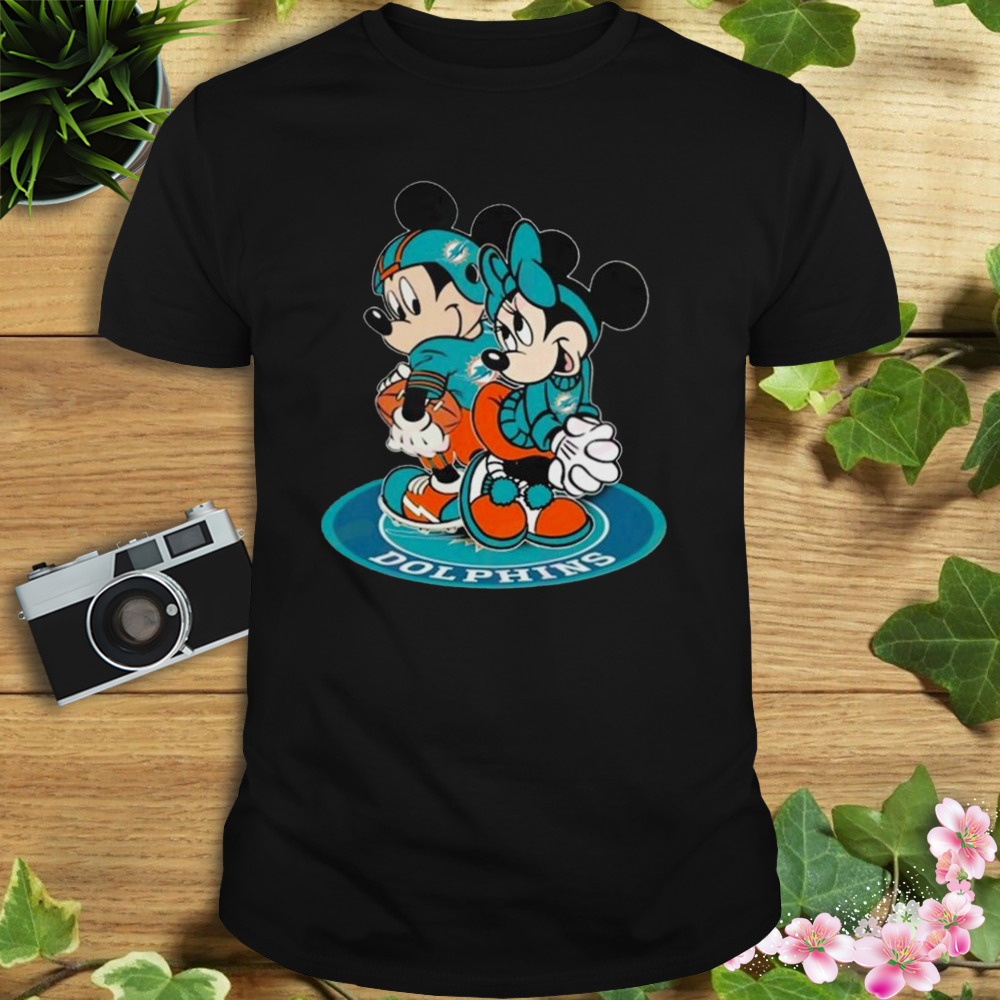 Miami Dolphins Shop - NFL MIAMI DOLPHINS MICKEY MOUSE AND MINNIE MOUSE SHIRT