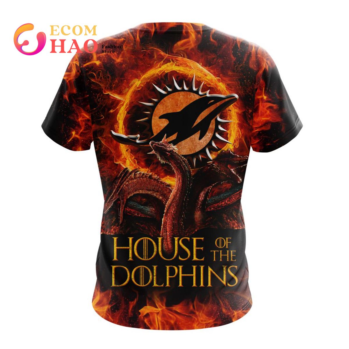 NFL Miami Dolphins GAME OF THRONES – HOUSE OF THE DOLPHINS T-SHIRT