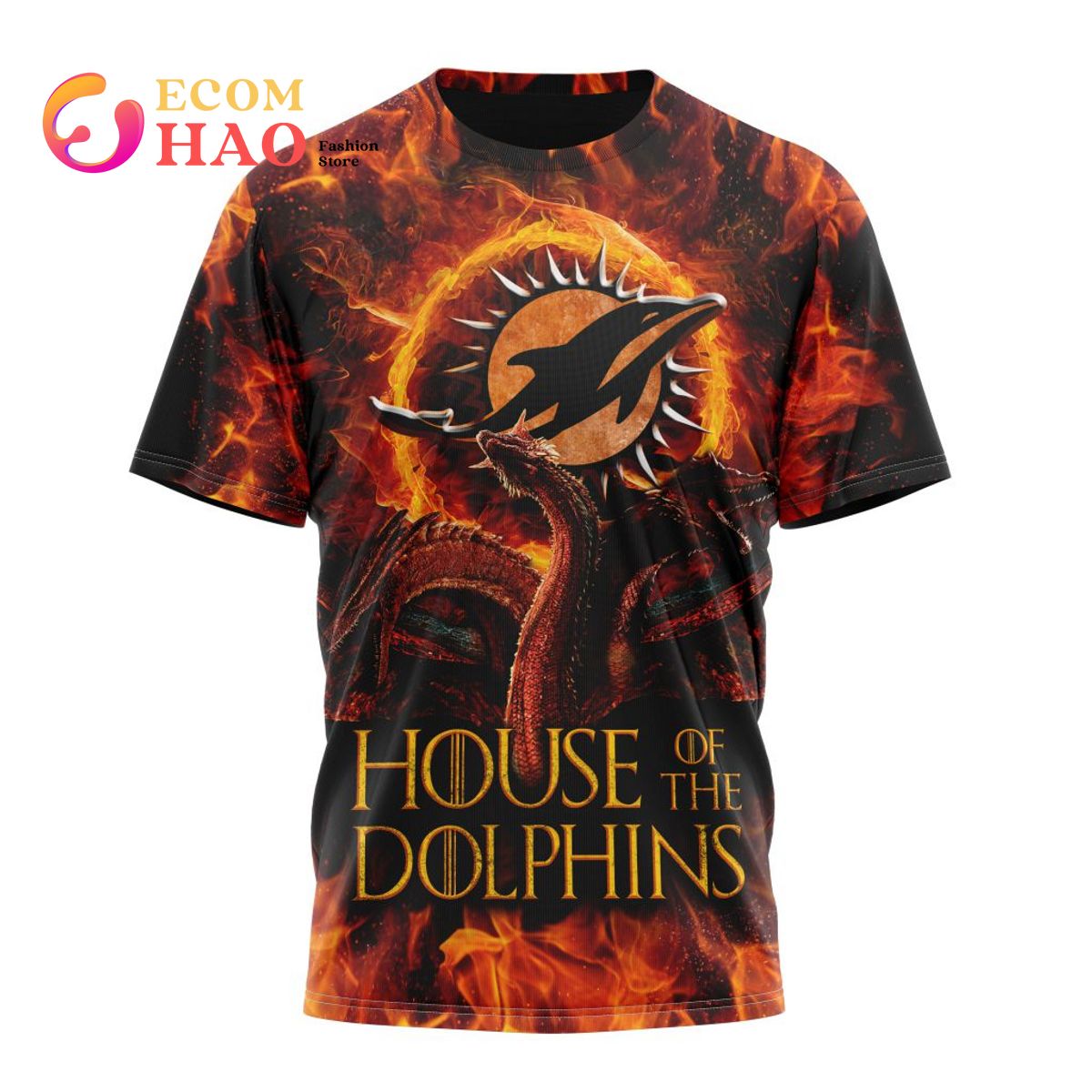 Miami Dolphins Shop - NFL Miami Dolphins GAME OF THRONES HOUSE OF THE DOLPHINS T SHIRT