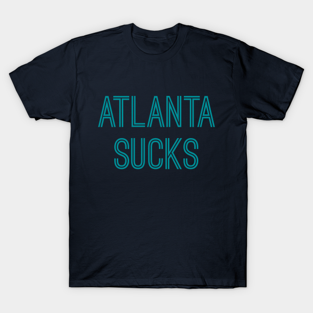 Miami Dolphins Shop - Atlanta Sucks Aqua Text T Shirt 1