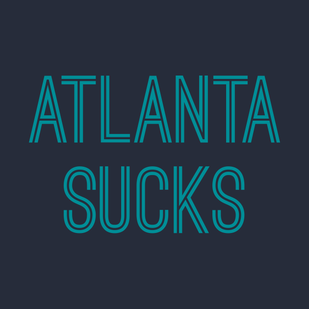 Miami Dolphins Shop - Atlanta Sucks Aqua Text T Shirt 2