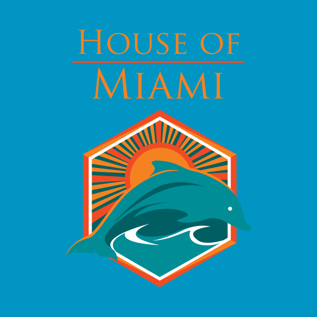 Miami Dolphins Shop - House of Miami T Shirt 2