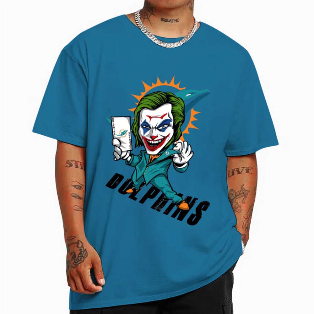 Miami Dolphins Shop - Joker Smile Miami Dolphins T Shirt