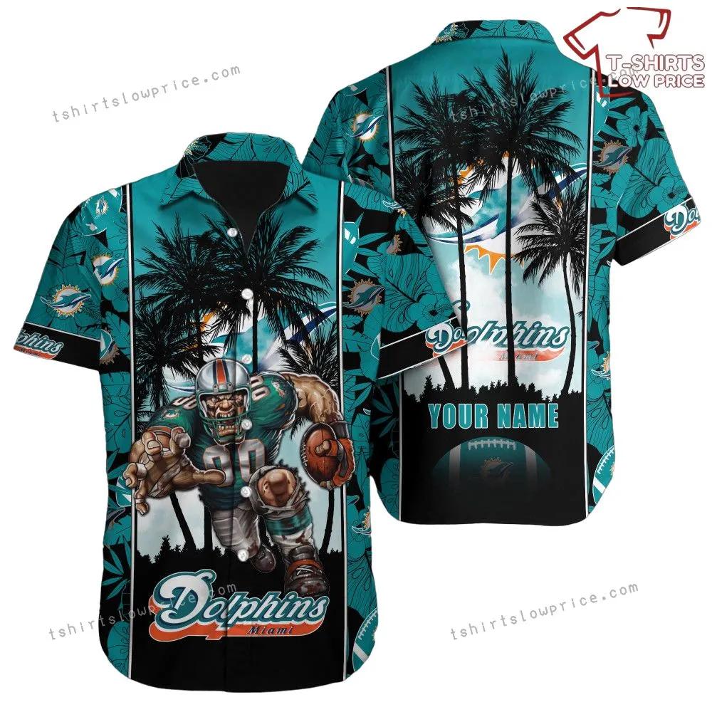 Miami Dolphins Shop - Miami Dolphins Hawaiian Shirt NFL Football Print Personalized Hawaiian Shirt Cheap For Men Women