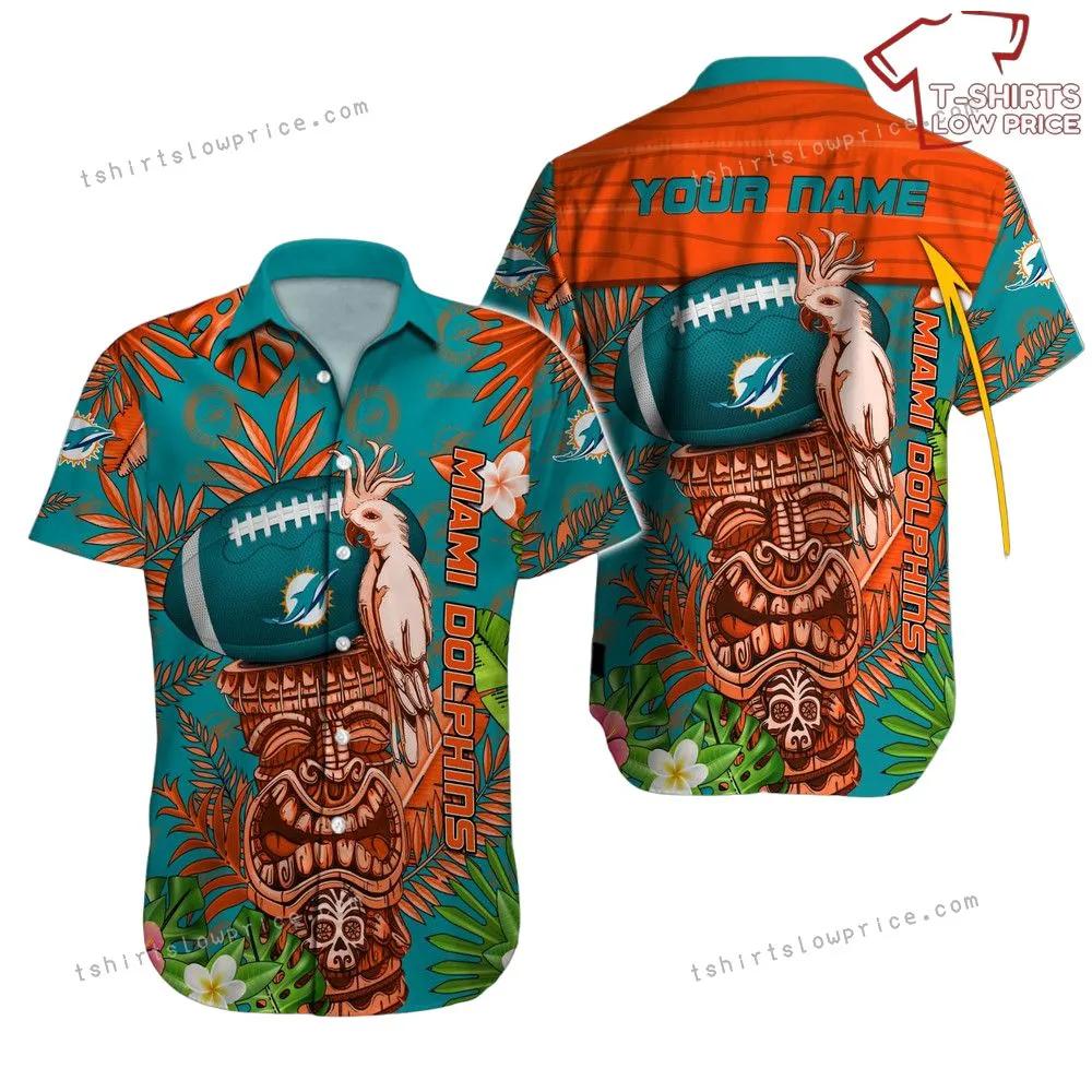 Miami Dolphins Hawaiian Shirt NFL Football Print Personalized Hawaiian Shirt For Men And Women
