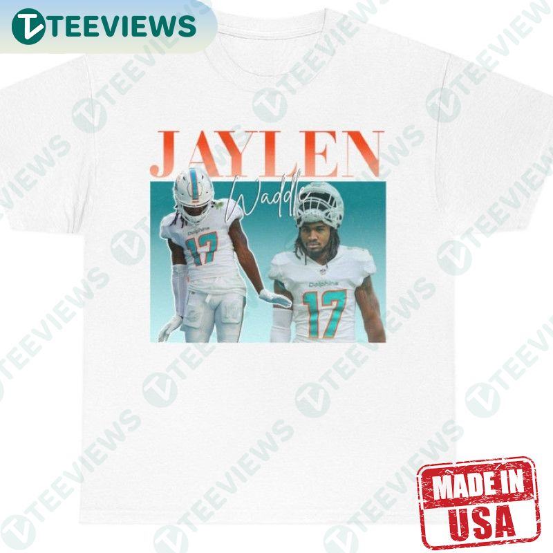 Miami Dolphins Shop - Miami Dolphins Jaylen Waddle Simple T Shirt 1 1