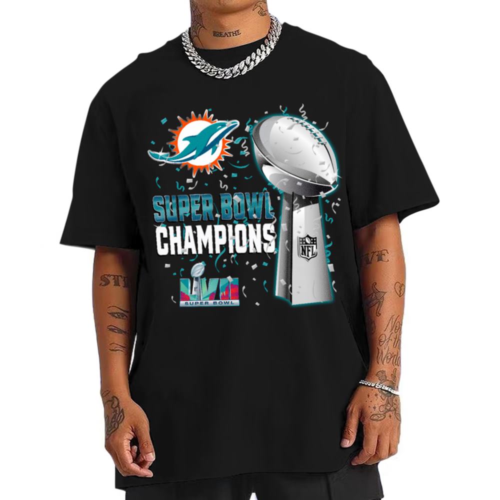 Miami Dolphins Shop - Miami Dolphins Super Bowl LVII 2023 Champions T Shirt