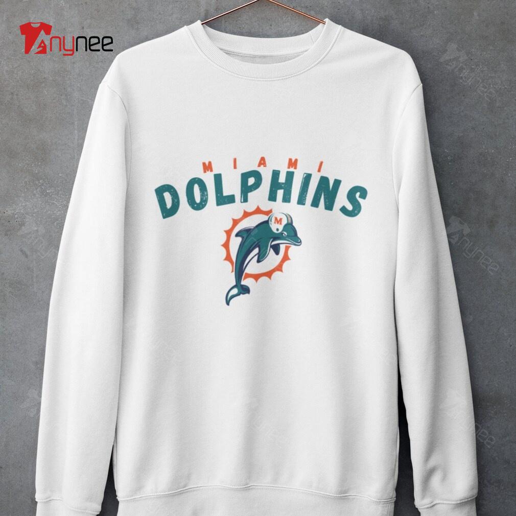 Miami Dolphins Shop - Miami Dolphins Sweatshirt Vintage Cozy Logo